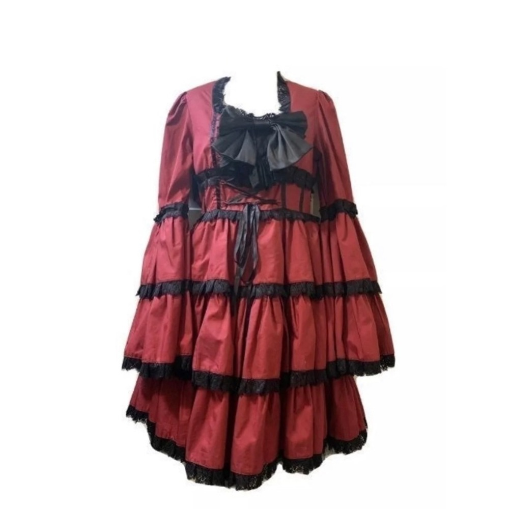Victorian Gothic Brocade Steampunk Vampire Gown Comic Con Costume Dress